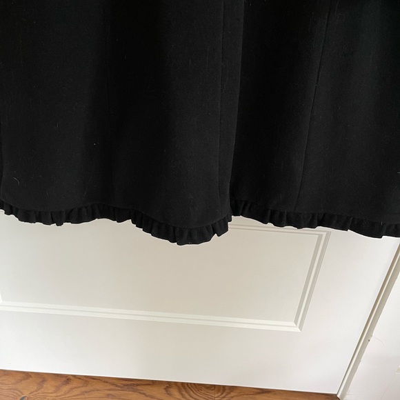 Black Coat full Length Larry Levine L - Picture 2 of 5